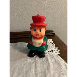 Vintage Caroling Boy Candle